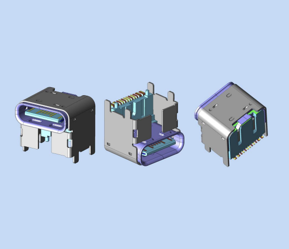 TYPE-C 16PIN 8.0mm Board-Mount Connector, Height 4.3mm (Center Height 5.9mm)